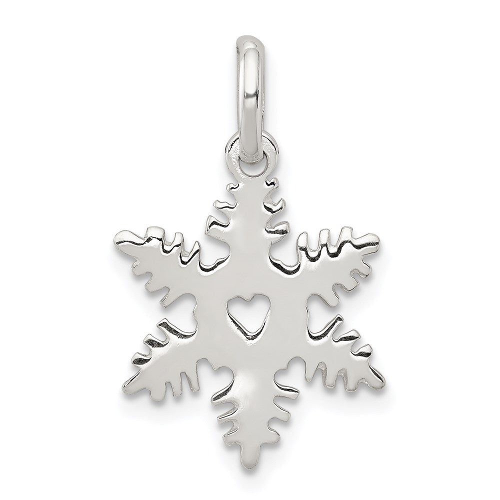 Sterlingsilber Schneeflocke Charm