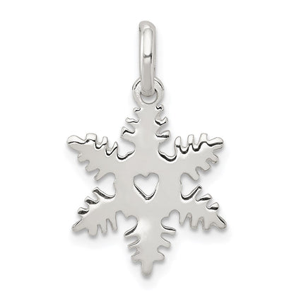 Sterlingsilber Schneeflocke Charm