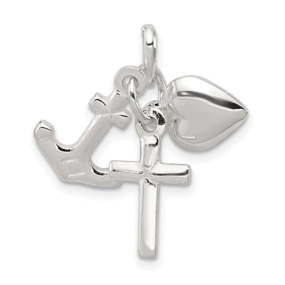 Sterlingsilber Glaube, Hoffnung & Charity Charm