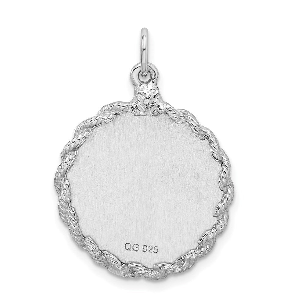 Sterlingsilber Rhodiniert Merry Weihnachten Plättchen Charm