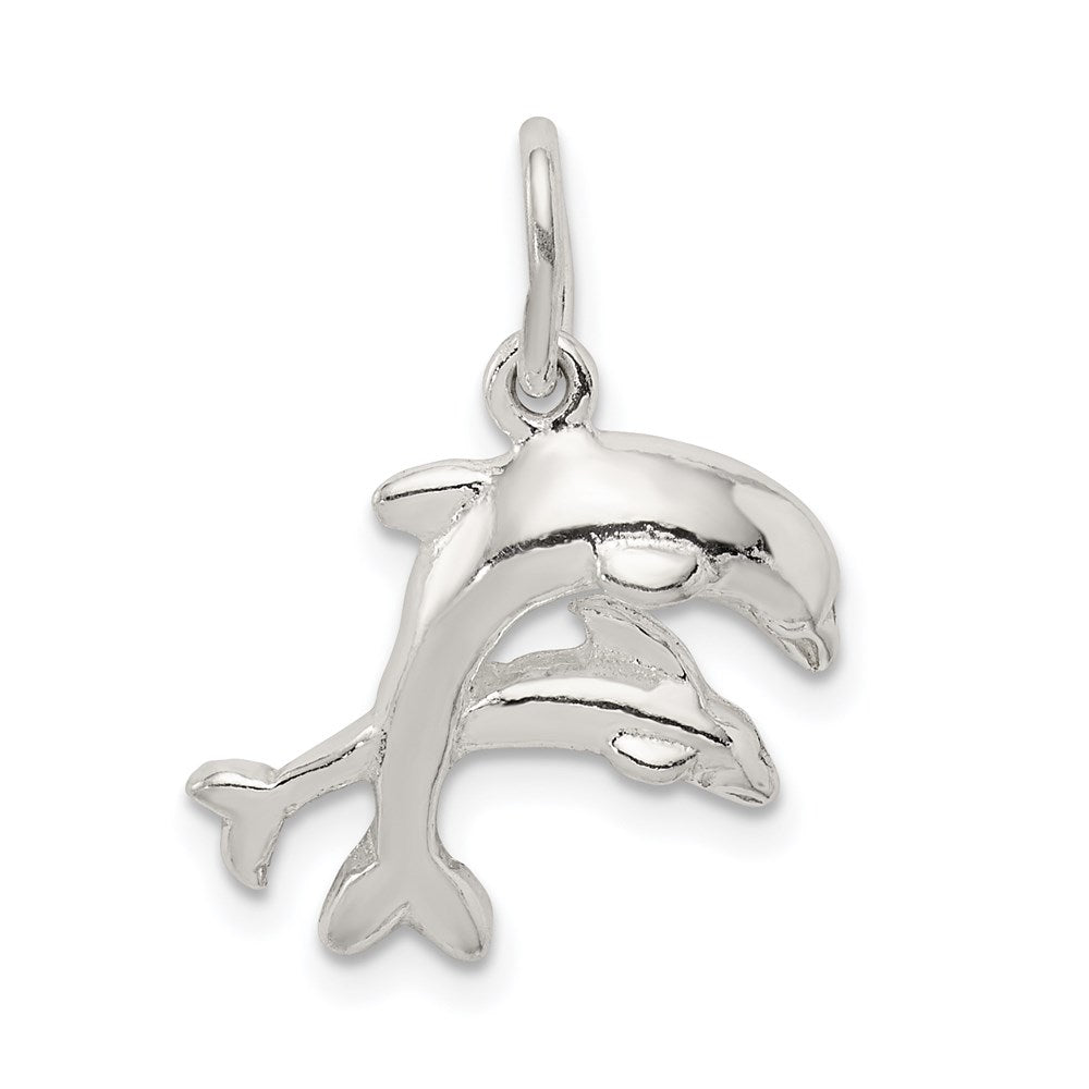 Sterlingsilber Dolphins Charm