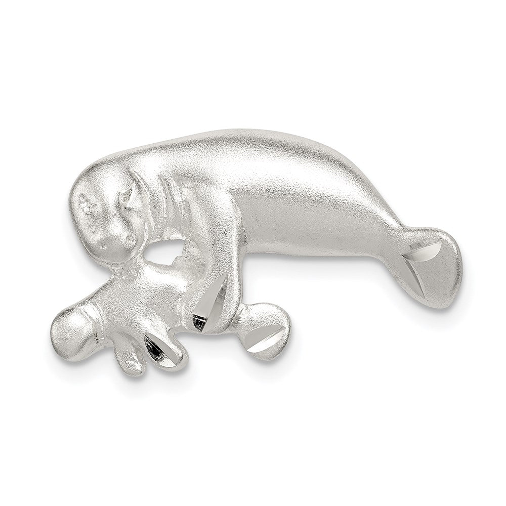 Sterlingsilber Manatee mit Baby Charm