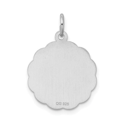Sterlingsilber Rhodiniert A Date To Remember Plättchen Charm