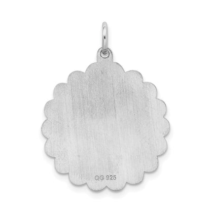 Sterlingsilber Rhodiniert A Date To Remember Plättchen Charm