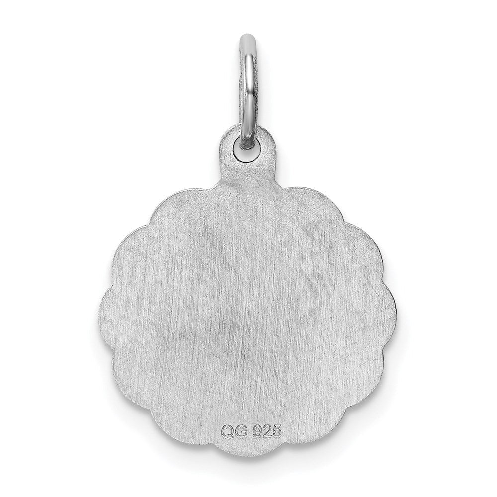 Sterlingsilber Rhodiniert I Liebe You Plättchen Charm