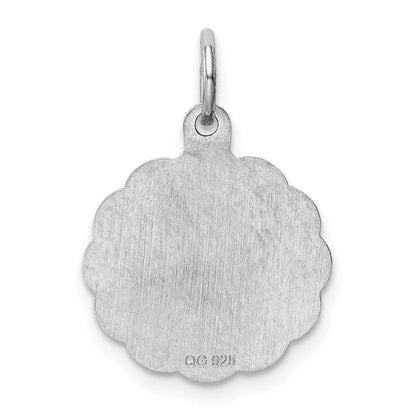 Sterlingsilber Rhodiniert I Liebe You Plättchen Charm