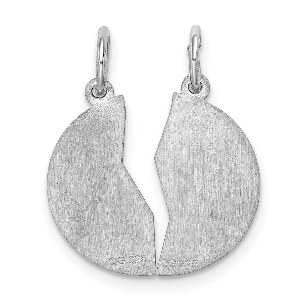 Sterlingsilber Rhodiniert Breakapart Mizpah Charm