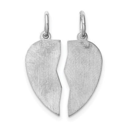 Sterlingsilber Rhodiniert 2-piece Liebe You Plättchen Charm