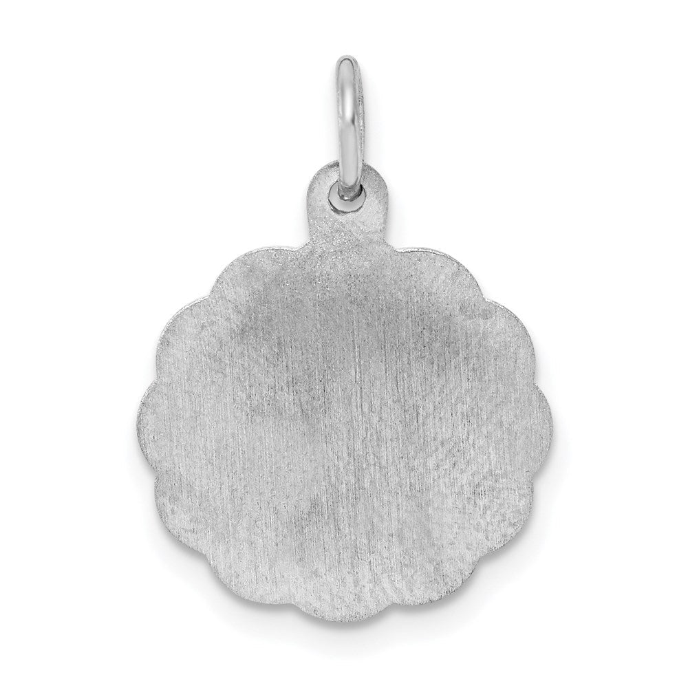 Sterlingsilber Rhodiniert Happy Jahrestag Plättchen Charm