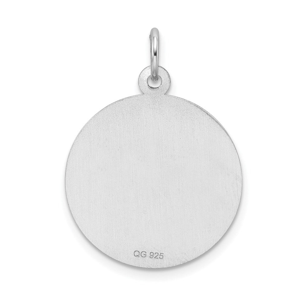 Sterlingsilber Rhodiniert Happy Jahrestag Plättchen Charm