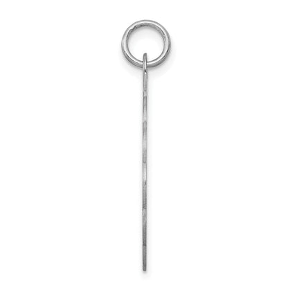 Sterlingsilber Rhodiniert 25th Jahrestag Plättchen Charm