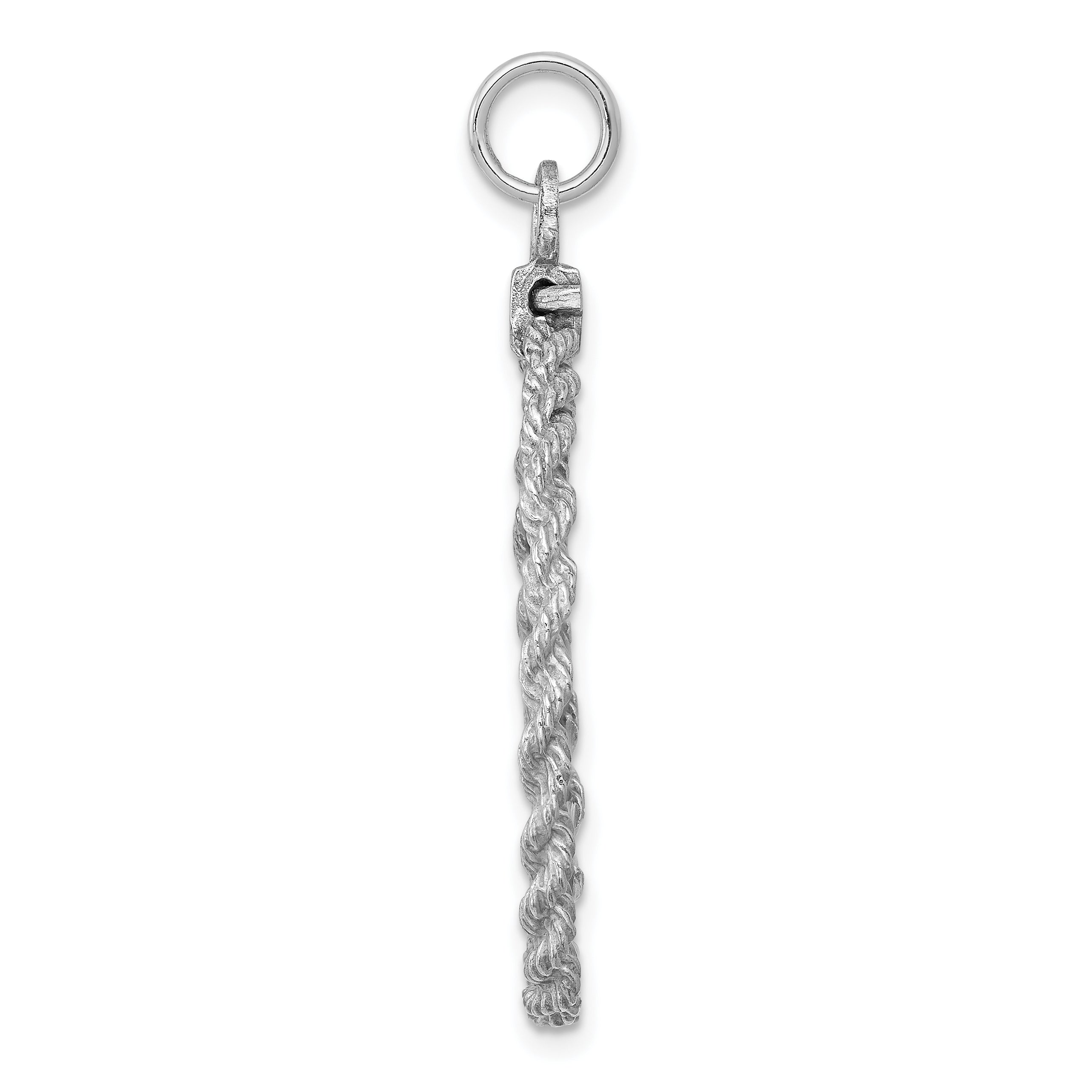 Sterlingsilber Rhodiniert 25th Jahrestag Plättchen Charm