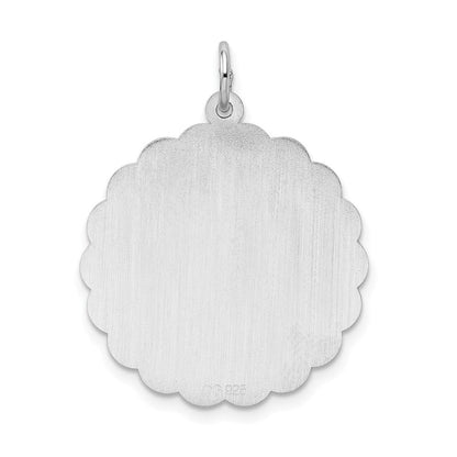 Sterlingsilber Rhodiniert Happy Jahrestag Plättchen Charm
