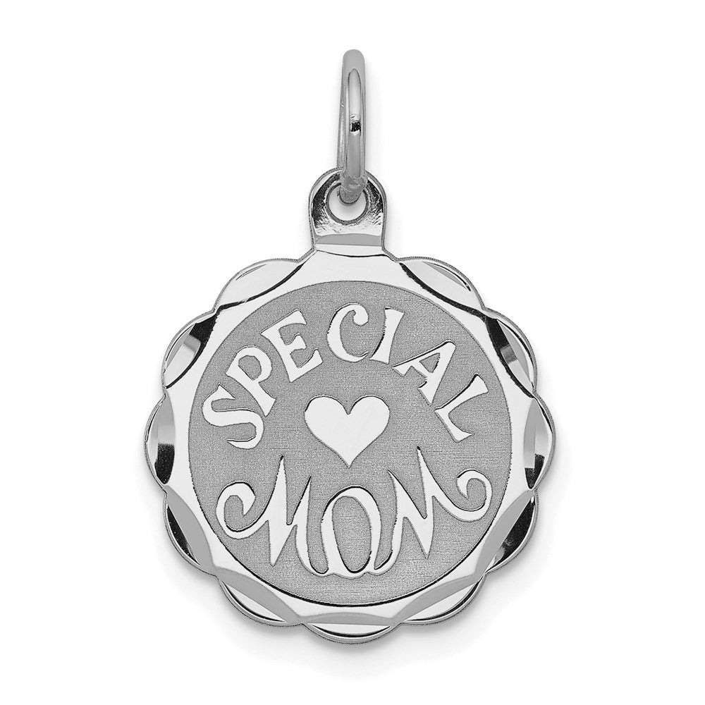 Sterlingsilber Rhodiniert Special Mama Plättchen Charm