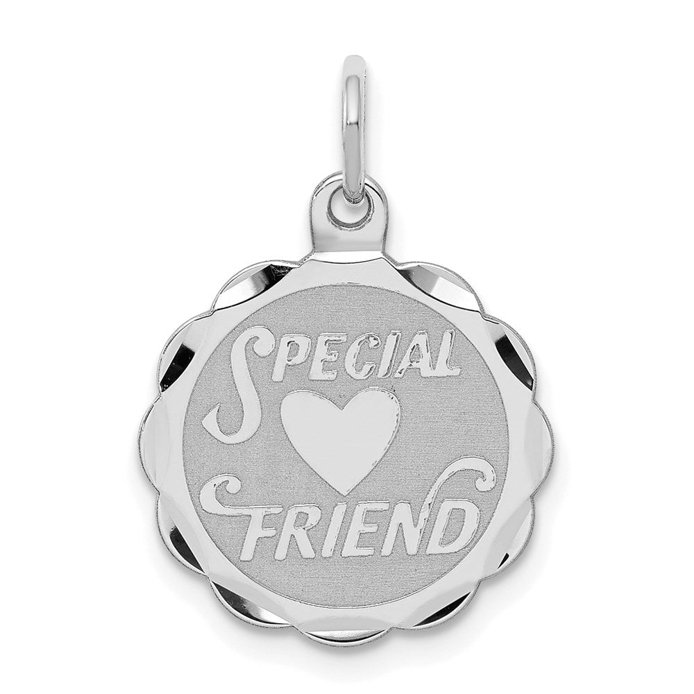 Sterlingsilber Rhodiniert Special Freund Plättchen Charm
