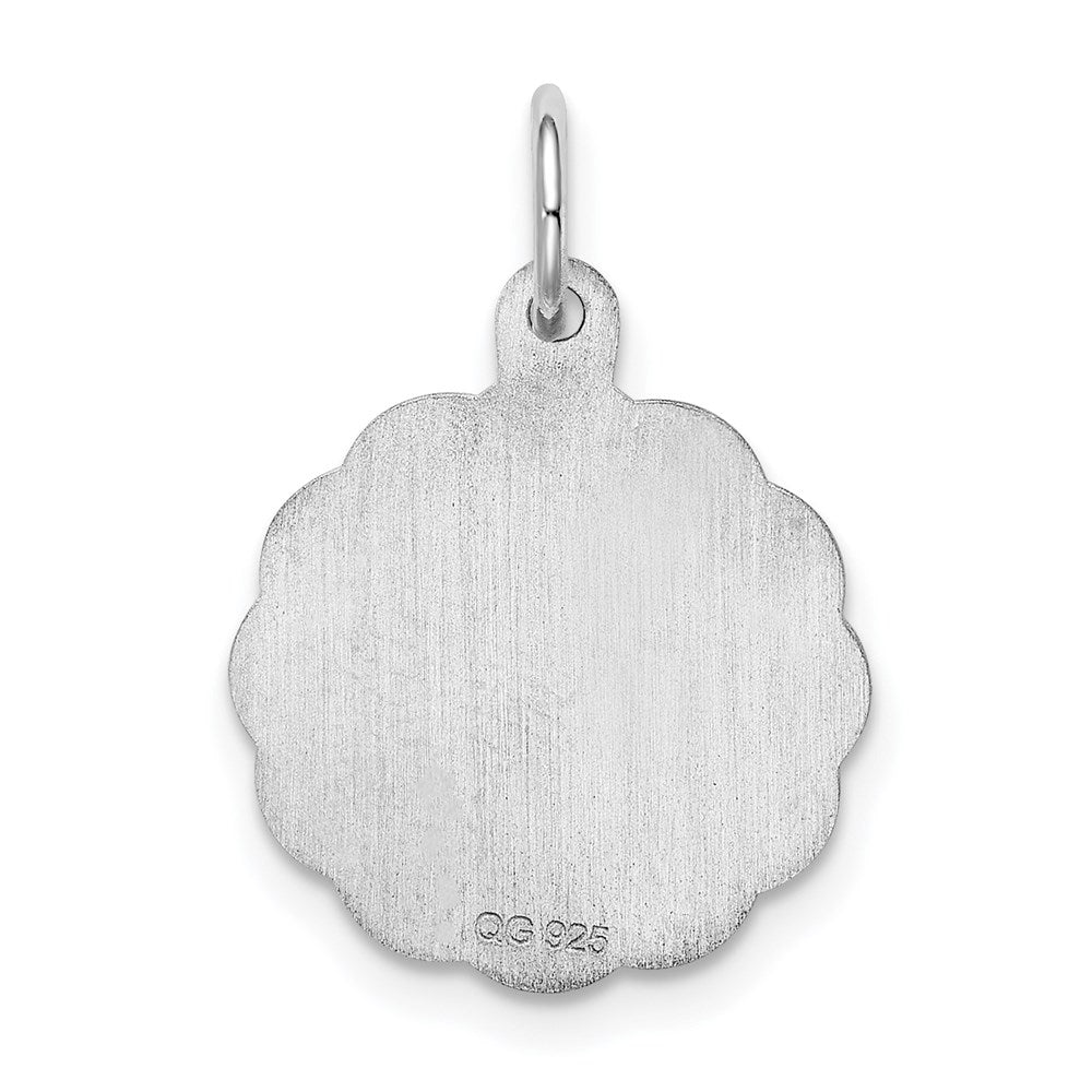 Sterlingsilber Rhodiniert Beste Freund Plättchen Charm