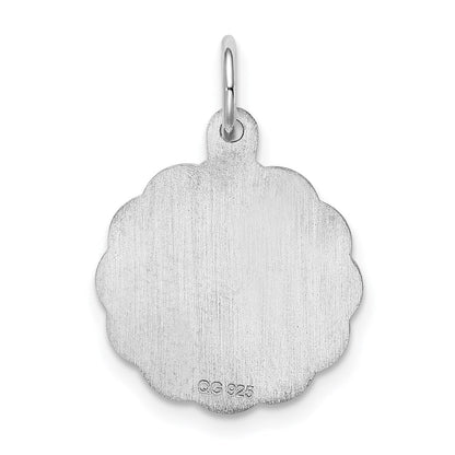 Sterlingsilber Rhodiniert Beste Freund Plättchen Charm