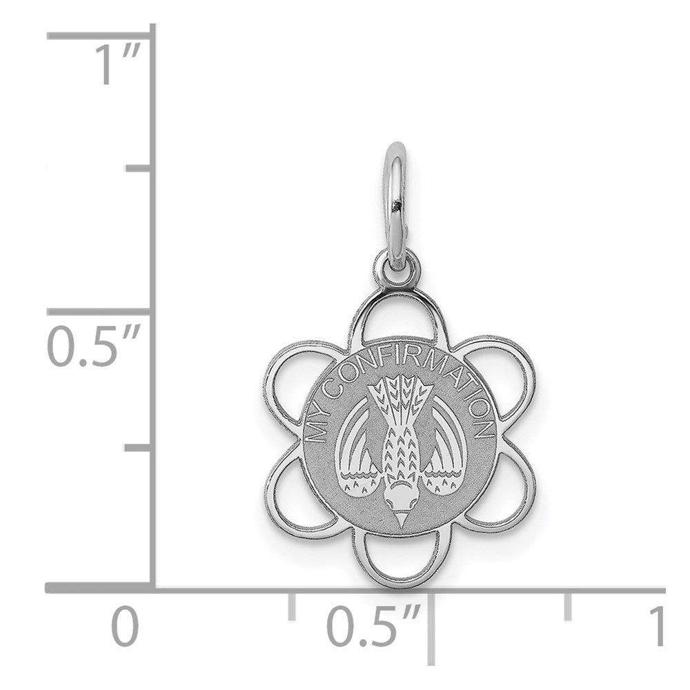 Sterlingsilber Rhodiniert My Firmung Plättchen Charm