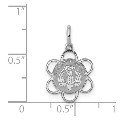 Sterlingsilber Rhodiniert My Firmung Plättchen Charm