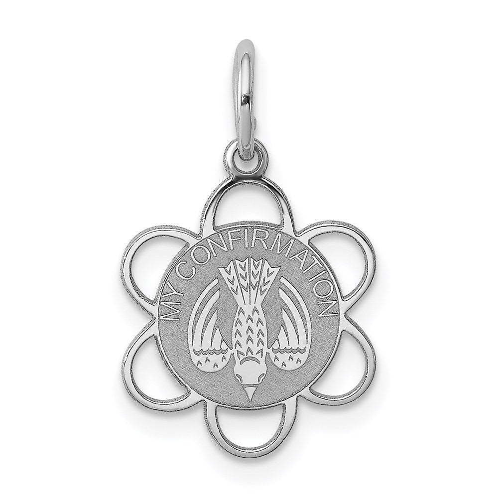 Sterlingsilber Rhodiniert My Firmung Plättchen Charm