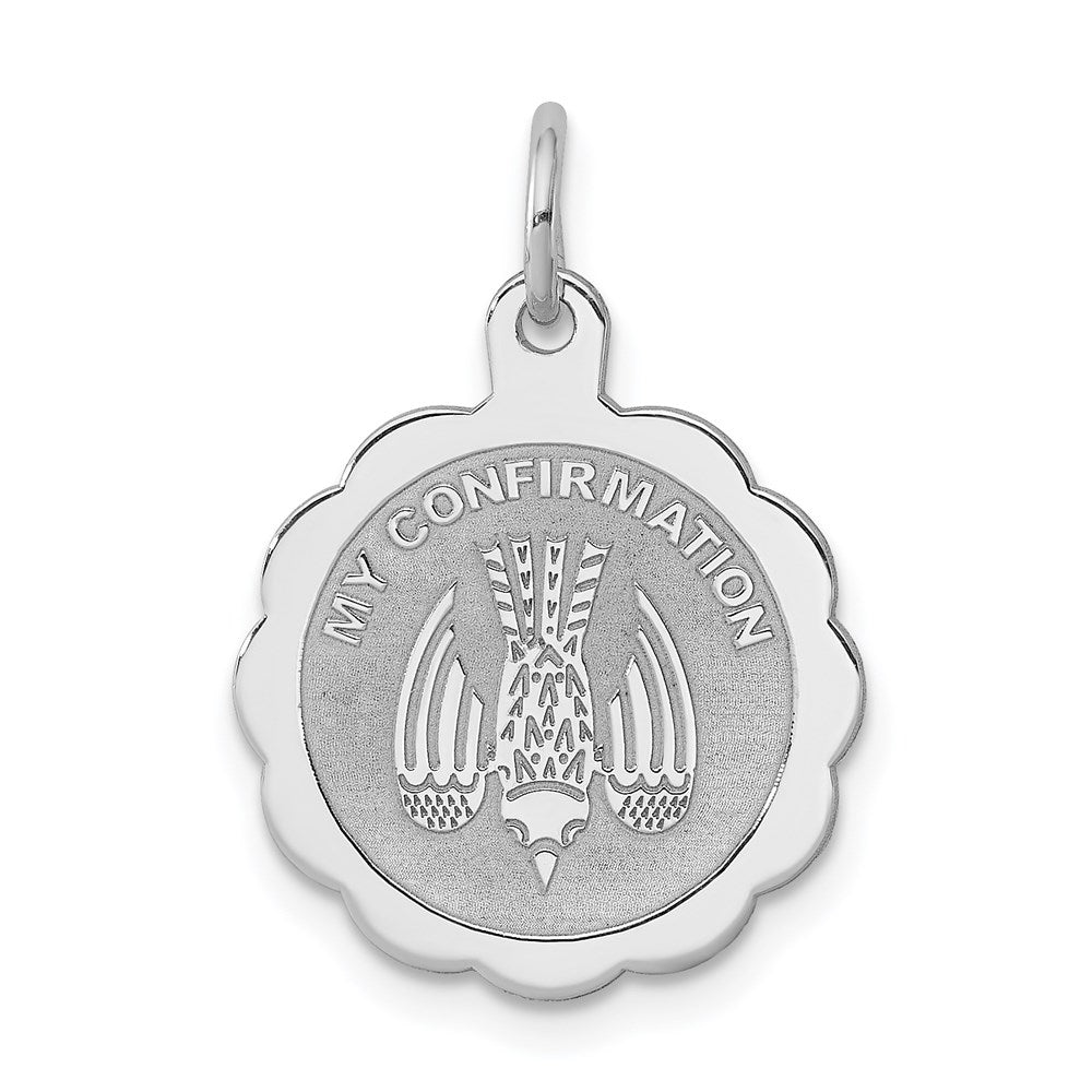 Sterlingsilber Rhodiniert My Firmung Plättchen Charm