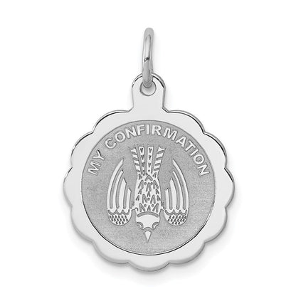 Sterlingsilber Rhodiniert My Firmung Plättchen Charm