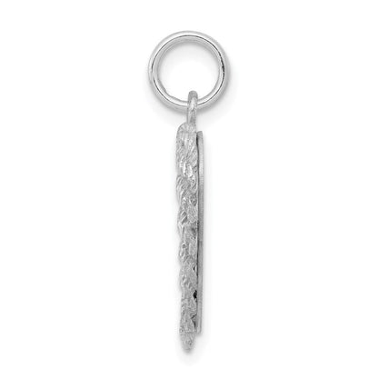 Sterlingsilber Rhodiniert Taufe Plättchen Charm