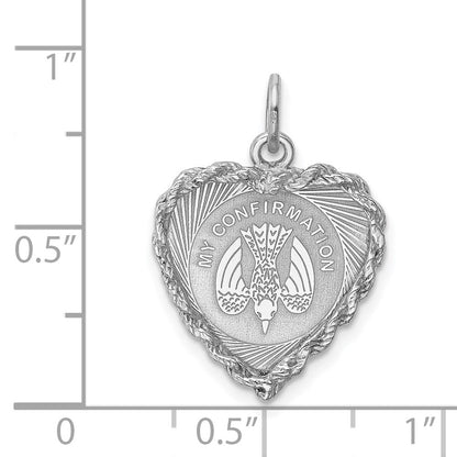 Sterlingsilber Rhodiniert My Firmung Plättchen Charm