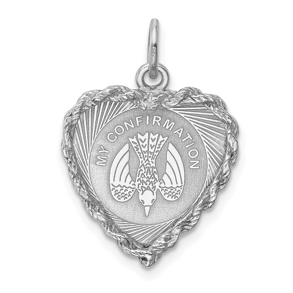 Sterlingsilber Rhodiniert My Firmung Plättchen Charm