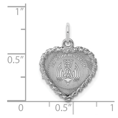Sterlingsilber Rhodiniert My Firmung Plättchen Charm