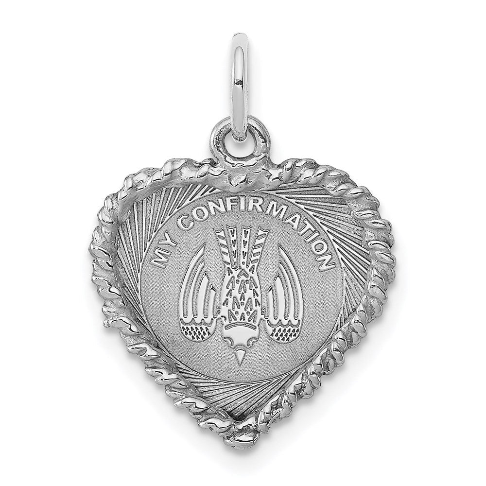 Sterlingsilber Rhodiniert My Firmung Plättchen Charm