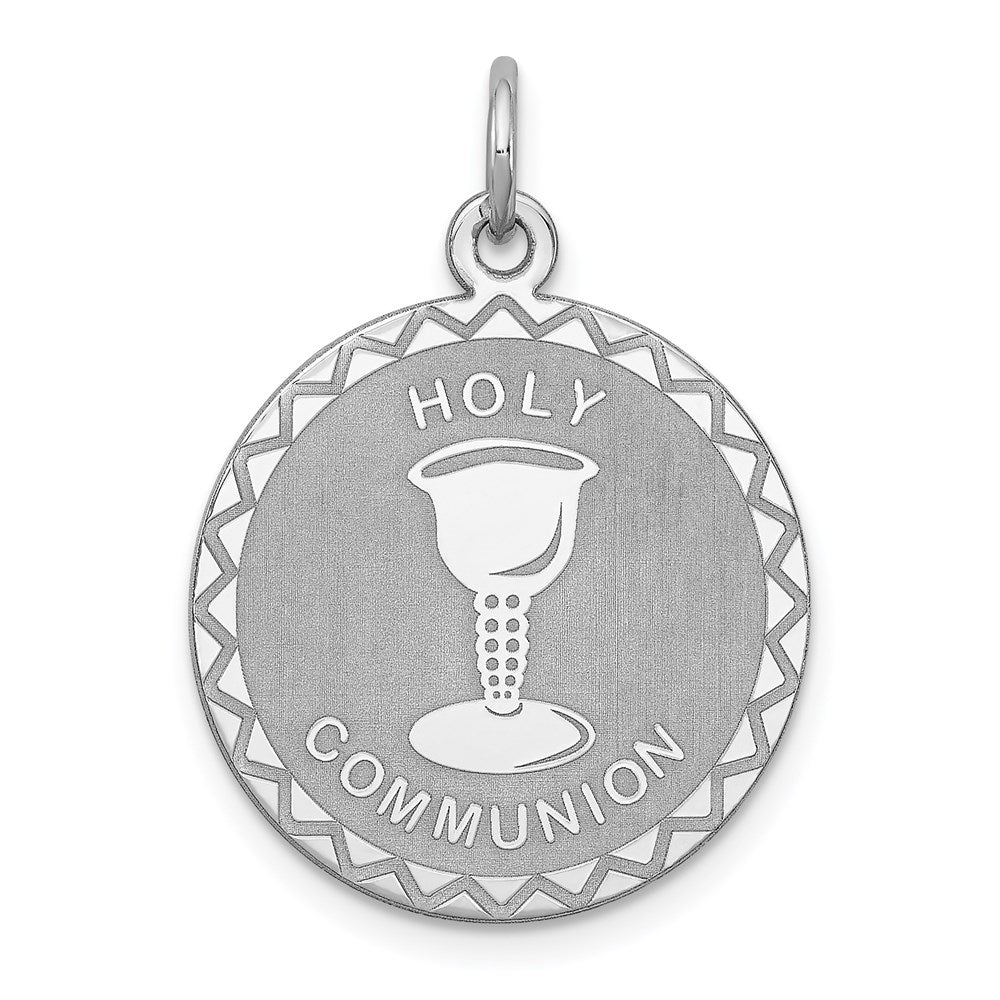 Sterlingsilber Rhodiniert Heilig Kommunion Plättchen Charm