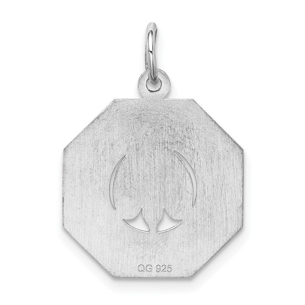 Sterlingsilber Rhodiniert My Firmung Plättchen Charm