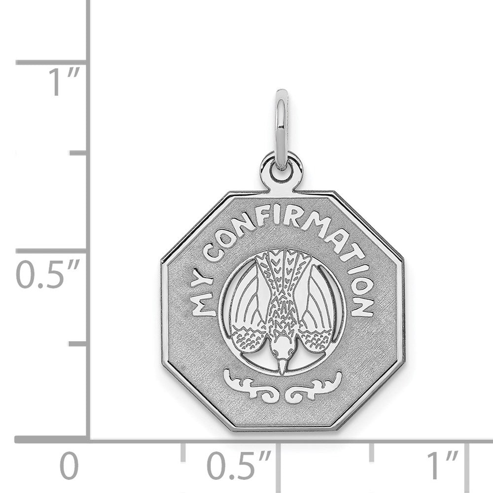Sterlingsilber Rhodiniert My Firmung Plättchen Charm