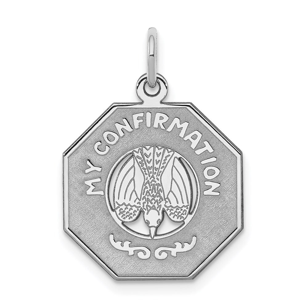 Sterlingsilber Rhodiniert My Firmung Plättchen Charm