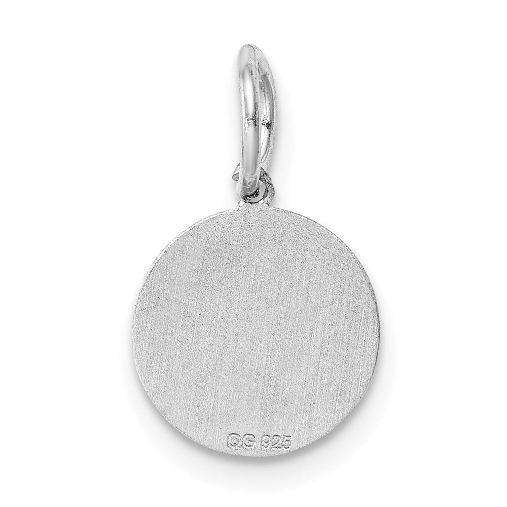 Sterlingsilber Rhodiniert Heilig Kommunion Plättchen Charm