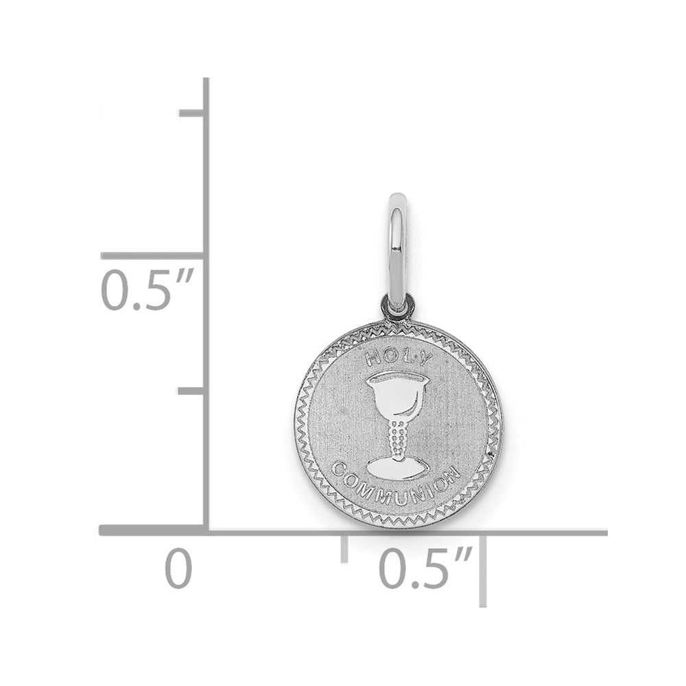Sterlingsilber Rhodiniert Heilig Kommunion Plättchen Charm