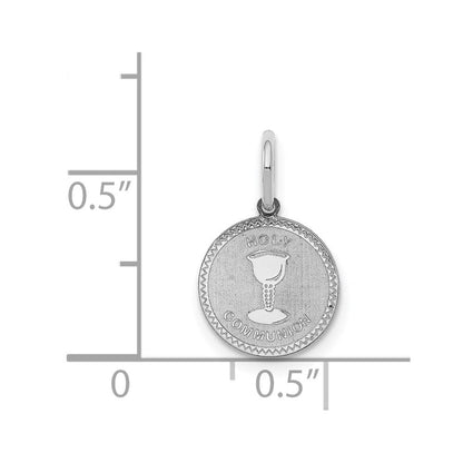 Sterlingsilber Rhodiniert Heilig Kommunion Plättchen Charm
