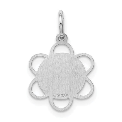 Sterlingsilber Rhodiniert Heilig Kommunion Plättchen Charm
