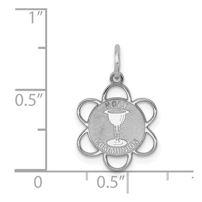 Sterlingsilber Rhodiniert Heilig Kommunion Plättchen Charm
