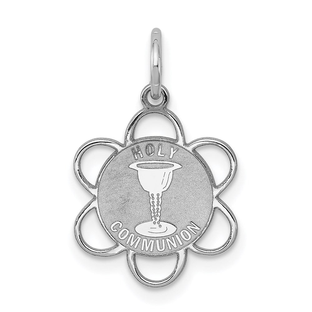 Sterlingsilber Rhodiniert Heilig Kommunion Plättchen Charm