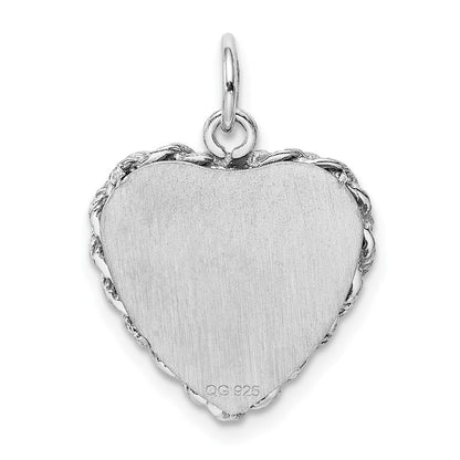 Sterlingsilber Rhodiniert Heilig Kommunion Plättchen Charm