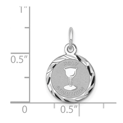 Sterlingsilber Rhodiniert Heilig Kommunion Plättchen Charm
