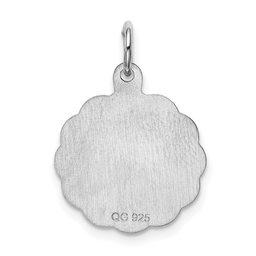 Sterlingsilber Rhodiniert Betend Hands Plättchen Charm
