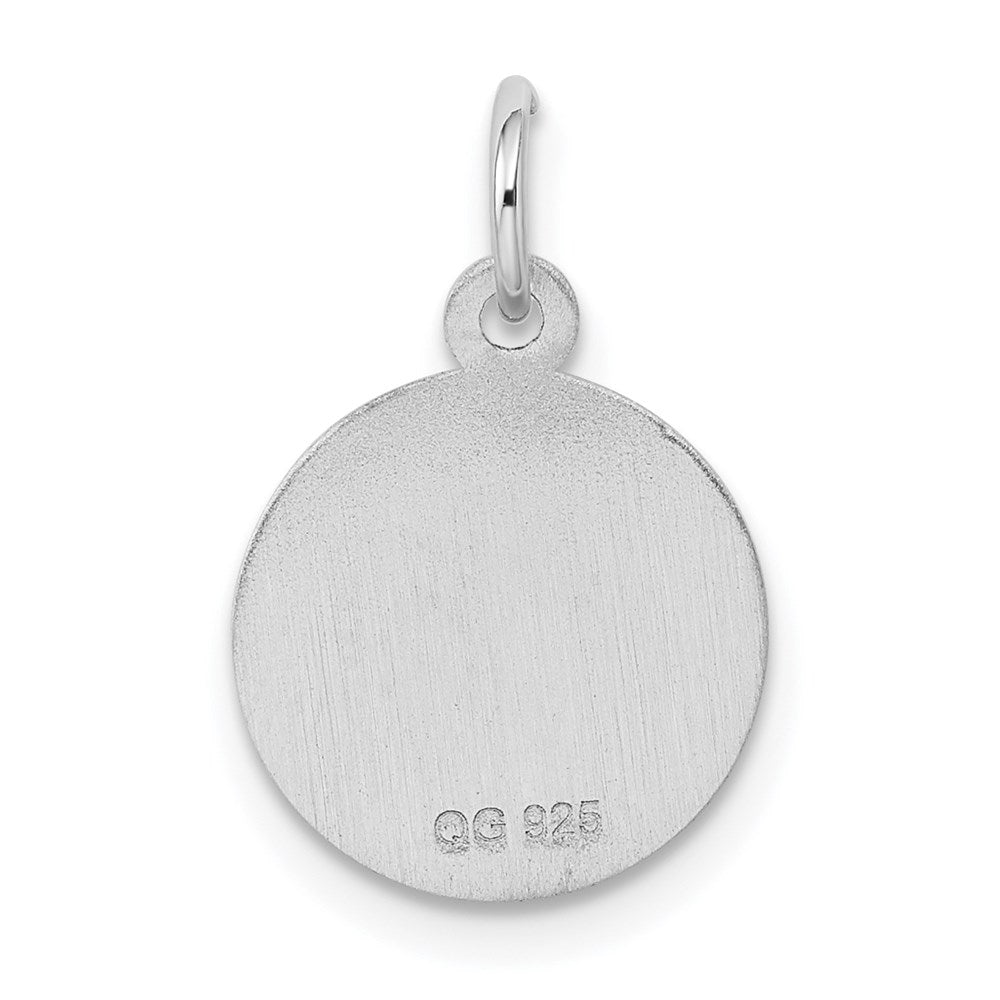 Sterlingsilber Rhodiniert Kreuz Plättchen Charm