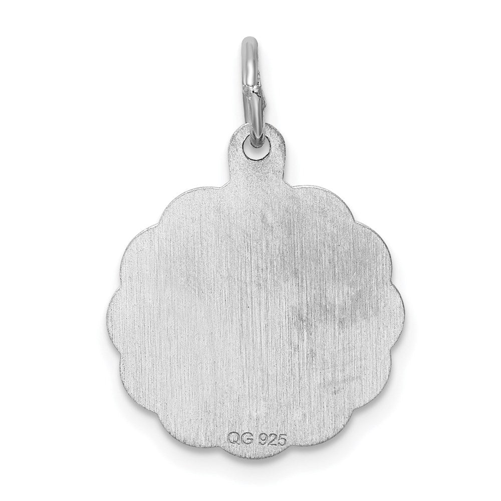 Sterlingsilber Rhodiniert Jesus Loves Me Plättchen Charm