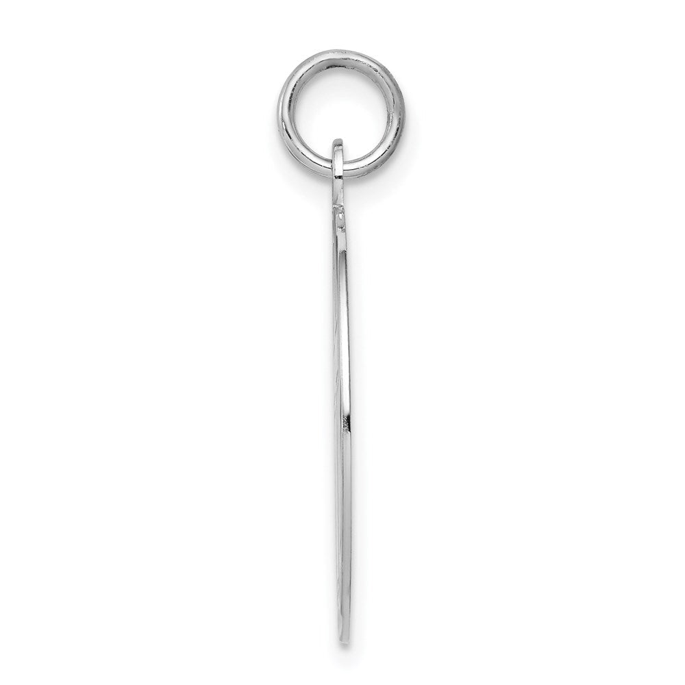 Sterlingsilber Rhodiniert Kreuz Plättchen Charm