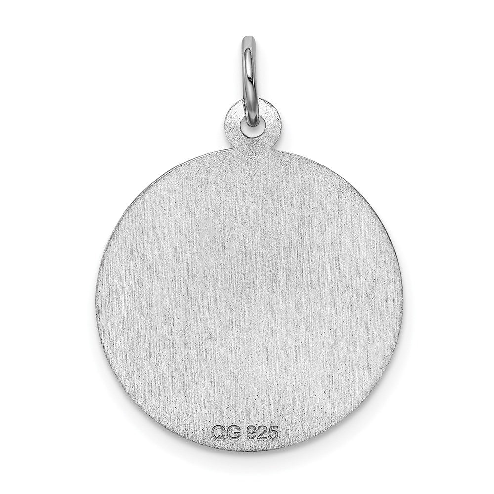 Sterlingsilber Rhodiniert Kreuz Plättchen Charm