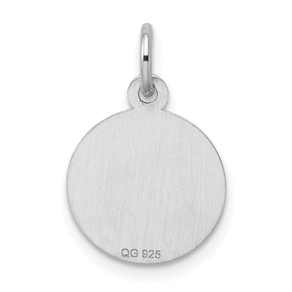 Sterlingsilber Rhodiniert Abschluss Day Plättchen Charm