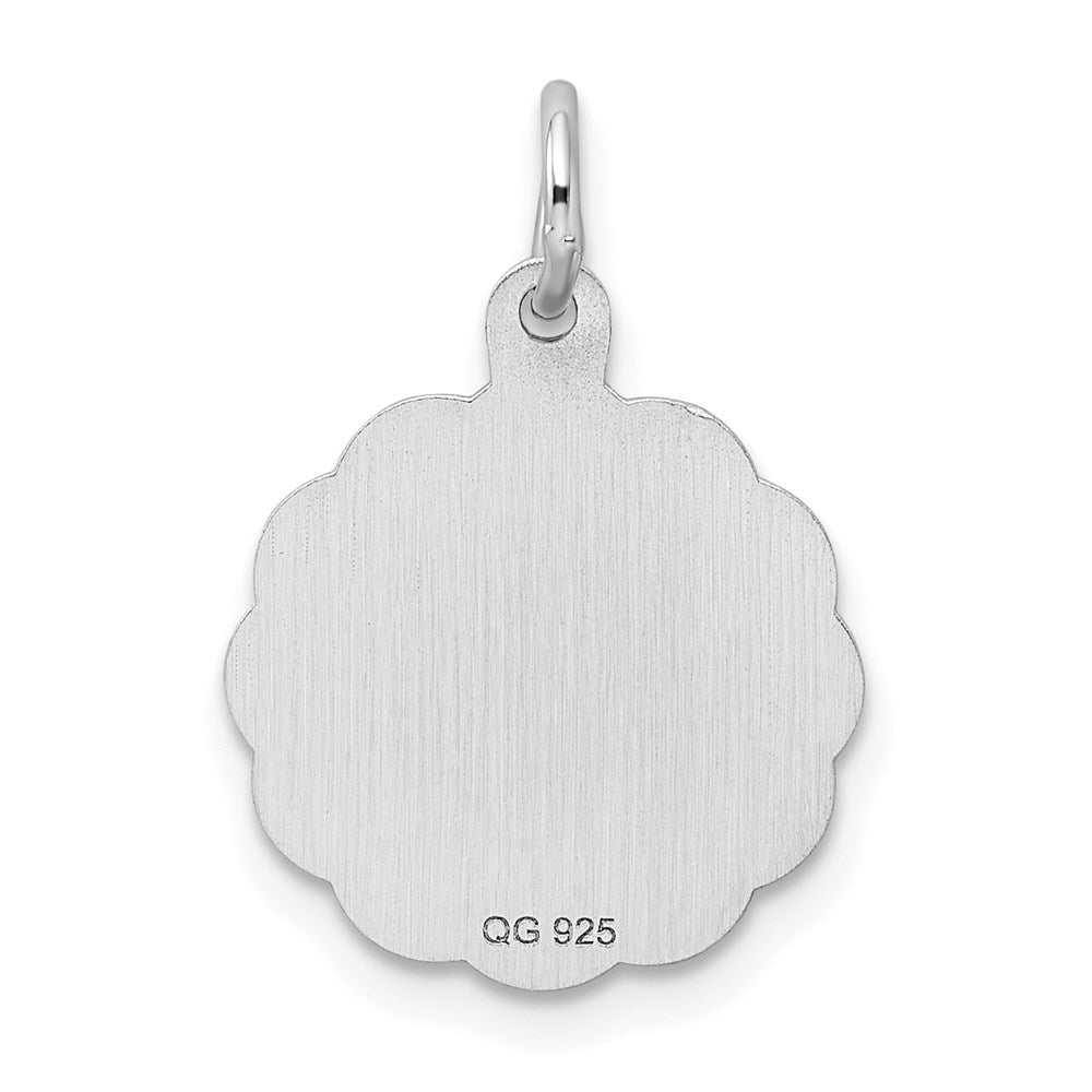 Sterlingsilber Rhodiniert Abschluss Day Plättchen Charm